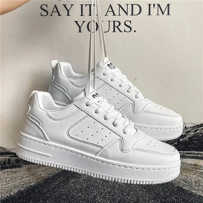2024 Brand Leather men's Sneakers White Platform Woman Sports Sneakers Female Vulcanized Shoes Sneakers Casual Ladies Trainers