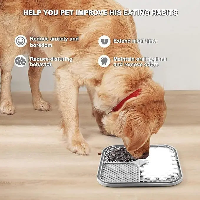 Pet Lick Silicone Mat for Dogs Pet Slow Food Plate Dog Bathing Distraction Silicone Dog Sucker Food Training Dog Feeder Supplies