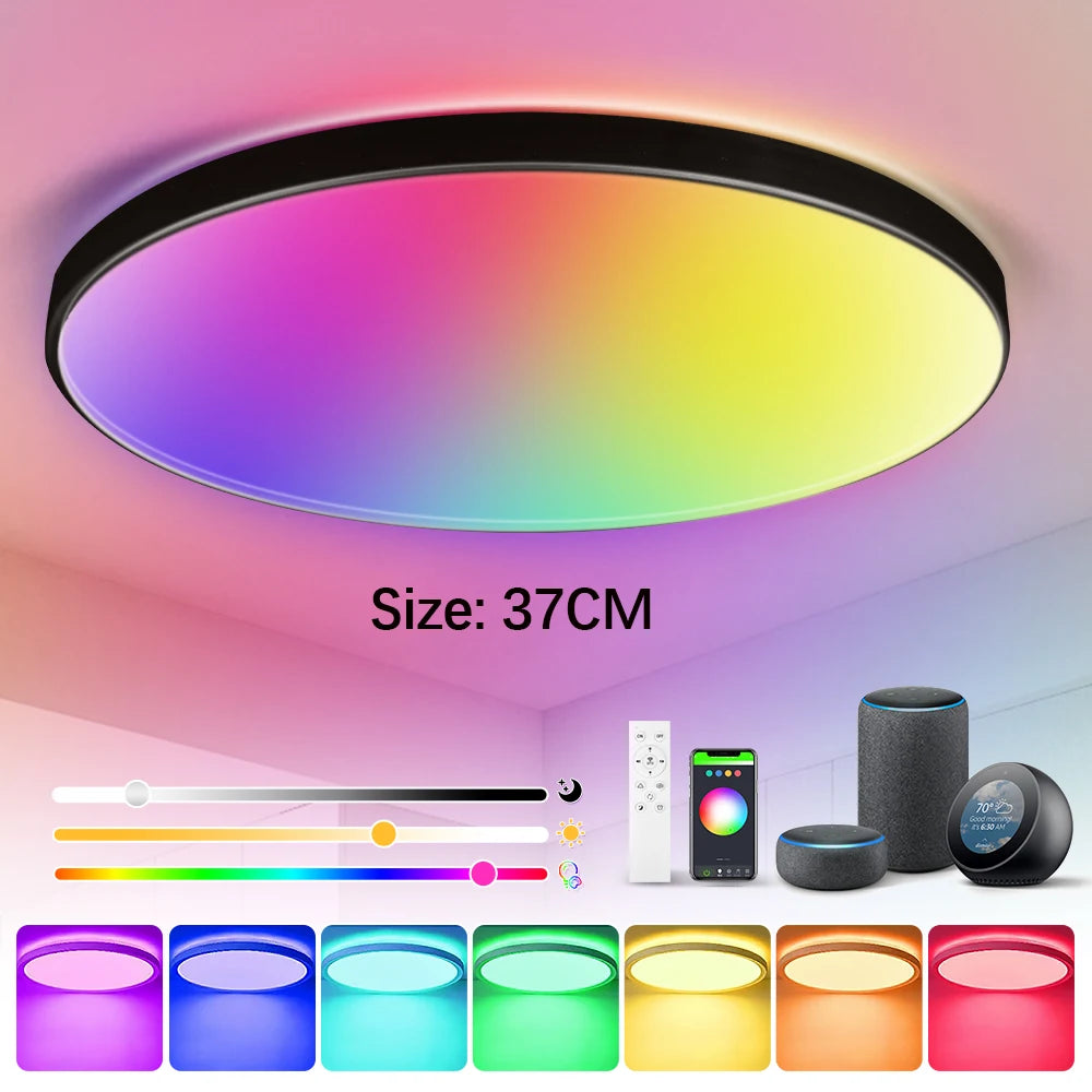 2025 NEW Smart lamp Led RGB Ceiling Light 24W/40W AC85V-265V Ultra Thin Bluetooth APP Control Lamps for room led light version