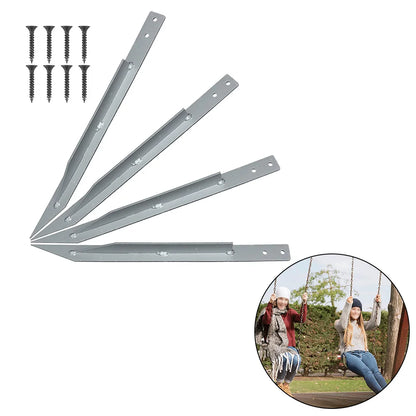 4pcs Swings Metal Anchor Heavy Duty Swing Ground Anchor With Mounting Screws For Securing Outdoor Swings Tool Accessory