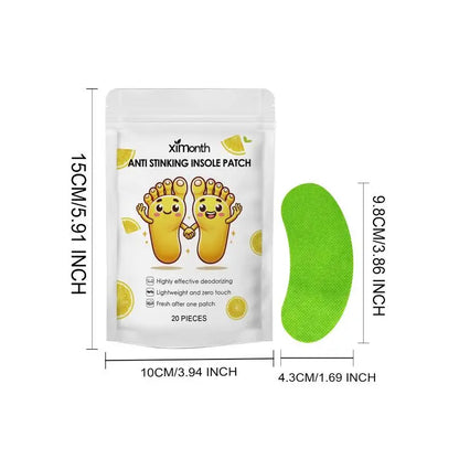 Shoes Smell Remover Patch Insole Patches Odor Removal Patch 20 Pcs Shoes Odor Eliminator Long-Lasting Sneaker Deodorizer Smell