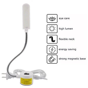 10/30LEDs Sewing Machine Light LED Portable Work Light,Flexible Gooseneck Lampe with Magnetic Base for Workbench Lathe