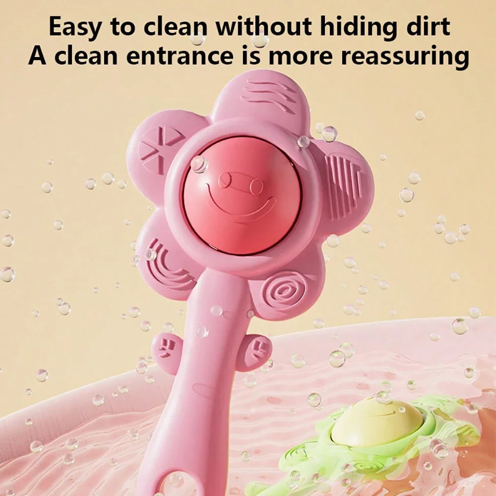 A Teether And Rattle For Babies: Sound, Chewable Toy, Early Learning And Entertainment, Teether, Rattle, Grip Function 3-In-1.