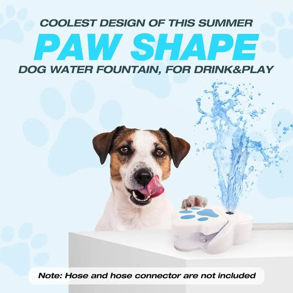 Unique Claw Shape Paw Activated Pet Sprinkler Interactive Funny Puppy Water Dispenser Plastic Pet Water Fountain Outdoor Use