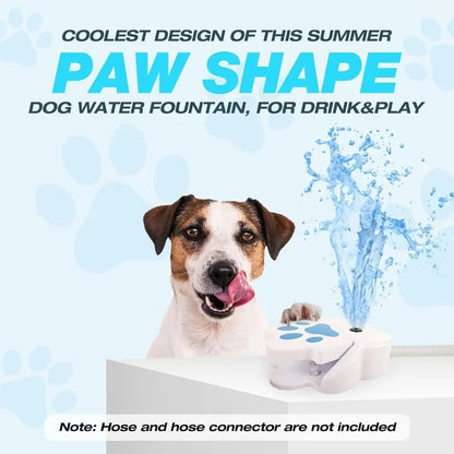 Unique Claw Shape Paw Activated Pet Sprinkler Interactive Funny Puppy Water Dispenser Plastic Pet Water Fountain Outdoor Use