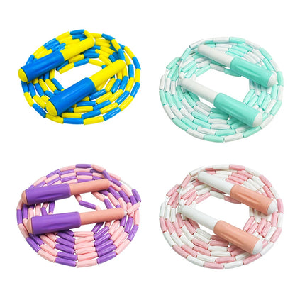 Jump Rope With Segmented Sleeve Adjustable Length For Kids Not Easy To Tangle