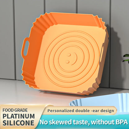 Silicone Air Fryer Liners Round Reusable Airfryer Basket Easy to Clean Air Fryers Silicone Pot Baking Tray Oven Accessories