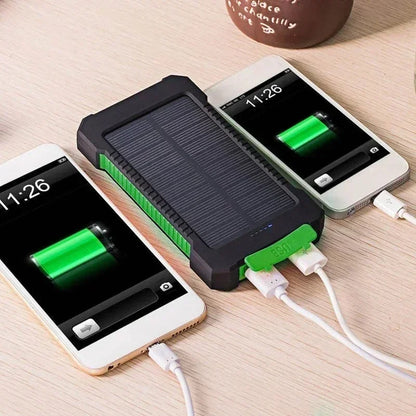 Solar Power Bank 10000mah Portable Waterproof External Battery Powerbank 20000 mah Phone Charger LED PoverBank For iphone huawei