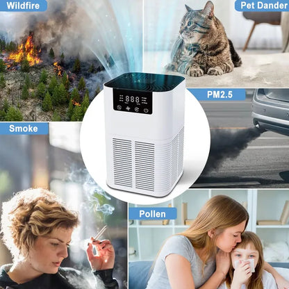 Smart Air Purifier Portable Mini Silent Purifier New Fan Fragrance Machine Family Office Kitchen Deodorant Formaldehyde removal.