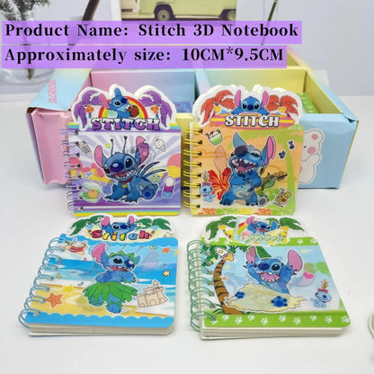 Stitch Notebook lovable Anime Cartoon School Supplies Portable Diary Fashion Office Supplies Coil Book Children  Gift