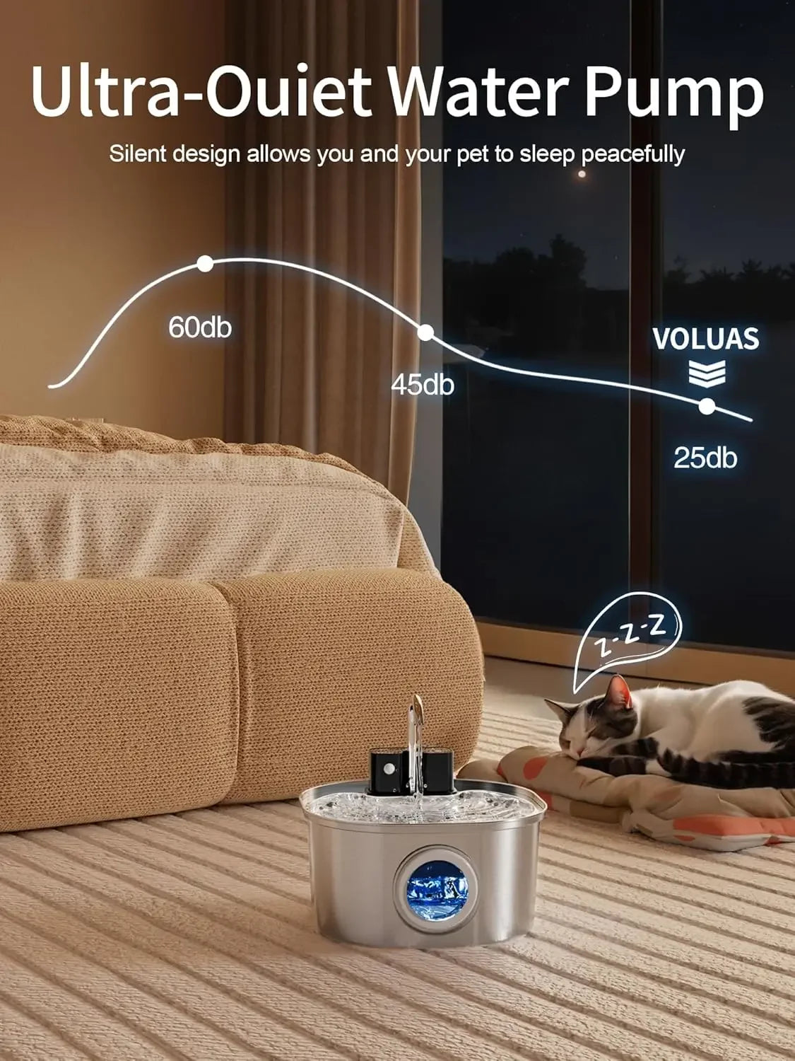 3.2L Wireless Cat Water Fountain 4000mAh Battery Auto Sensor Drinking Fountain For Cats Dog Pet Water Dispenser Accessories