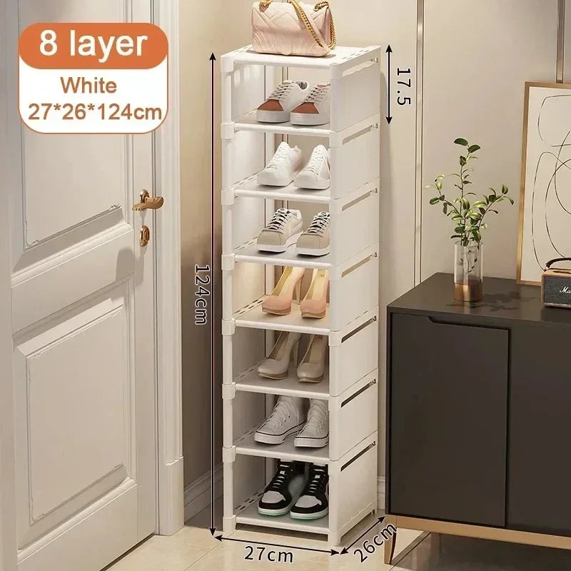 Shoe Organizers For Closet Shoe Storage Boxs Stackable Multilayer Shoes Rack Space Saving For Entryway Large Sturdy Stackable