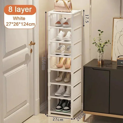Shoe Organizers For Closet Shoe Storage Boxs Stackable Multilayer Shoes Rack Space Saving For Entryway Large Sturdy Stackable