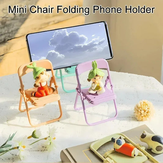 Universal Mobile Phone Accessories Foldable Chair Shape Mini Desktop Phone Holder Phone Stand