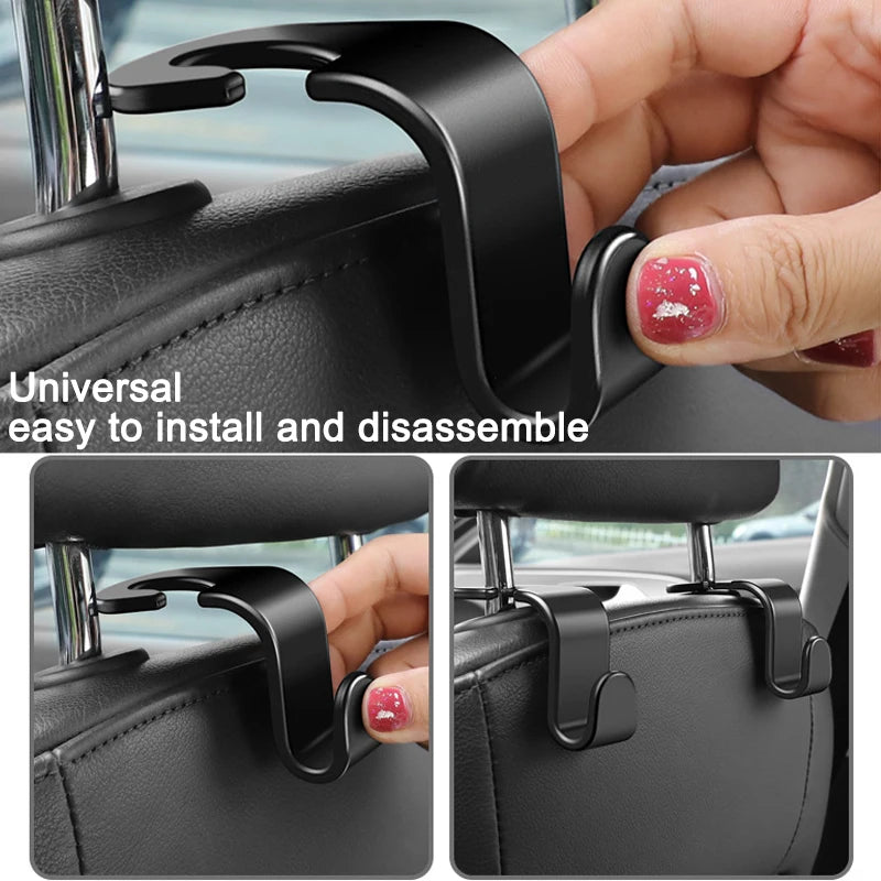 Car Headrest Hooks Hanger for Bags Seat Back Organizer Holder Clips Auto Fastener Hook Car Storage Interior Accessories