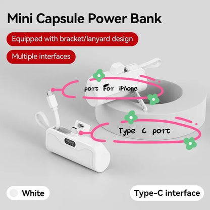 Mini Portable Power Bank 30000mah External Battery Plug and Play Power Bank Type C Fast Power Bank for Xiaomi Huawei Iphone 2024