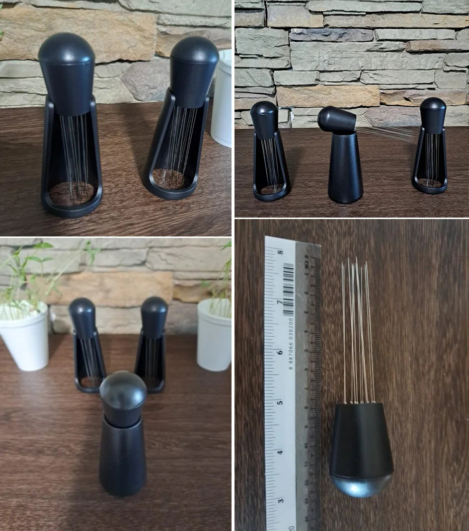 Espresso Coffee Stirrer Coffee Stirring Tool Coffee Powder Stirrer Needle Distributor Wood Handle Barista Hand Distribution Tool