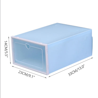 20Pcs Foldable Shoe Storage Boxes with Lids Transparent Stackable Containers Drawer Style PP Plastic Shoe Organizers