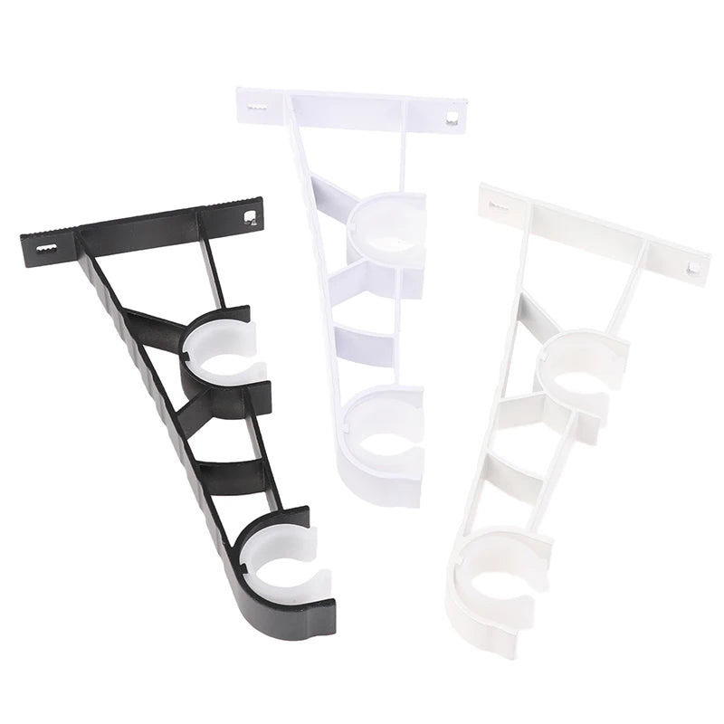 1Pc Double Curtain Rod Brackets Wall Curtain Rod Retainers Bracket Curtain Rod Hooks Aluminum Alloy Curtain Rod Window Hardware