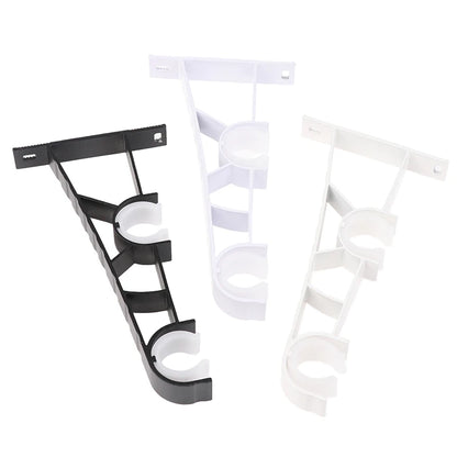 1Pc Double Curtain Rod Brackets Wall Curtain Rod Retainers Bracket Curtain Rod Hooks Aluminum Alloy Curtain Rod Window Hardware