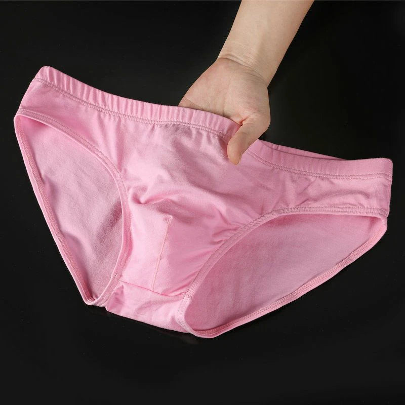 Mens Underwear Briefs Sexy Cueca Calzoncillos Hombre Slip Men Sleepwear Breathable Cotton Solid Color Male Panties Underpants