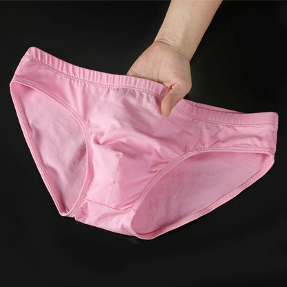 Mens Underwear Briefs Sexy Cueca Calzoncillos Hombre Slip Men Sleepwear Breathable Cotton Solid Color Male Panties Underpants