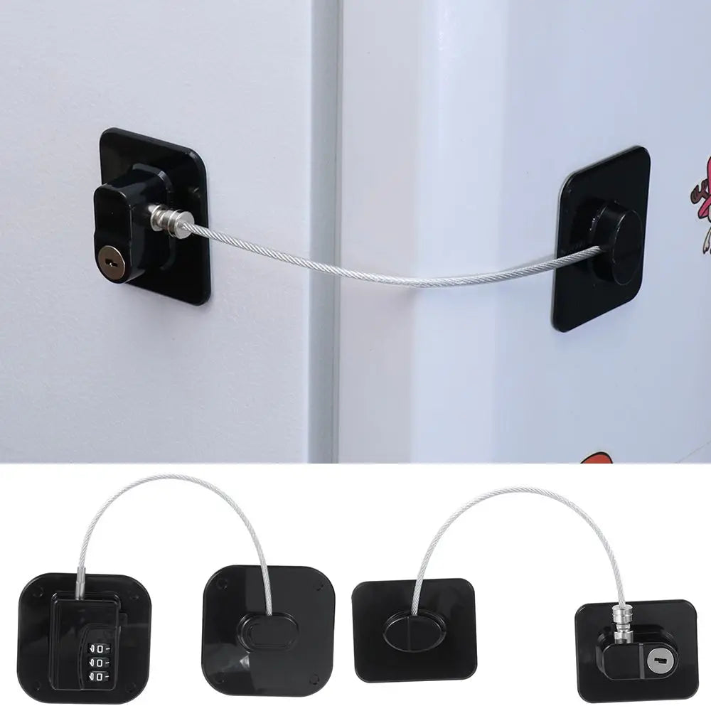 Window Baby Safety Sliding Closet Refrigerator Lock With Metal Key or Coded Lock Digital Password Cabinet Locks