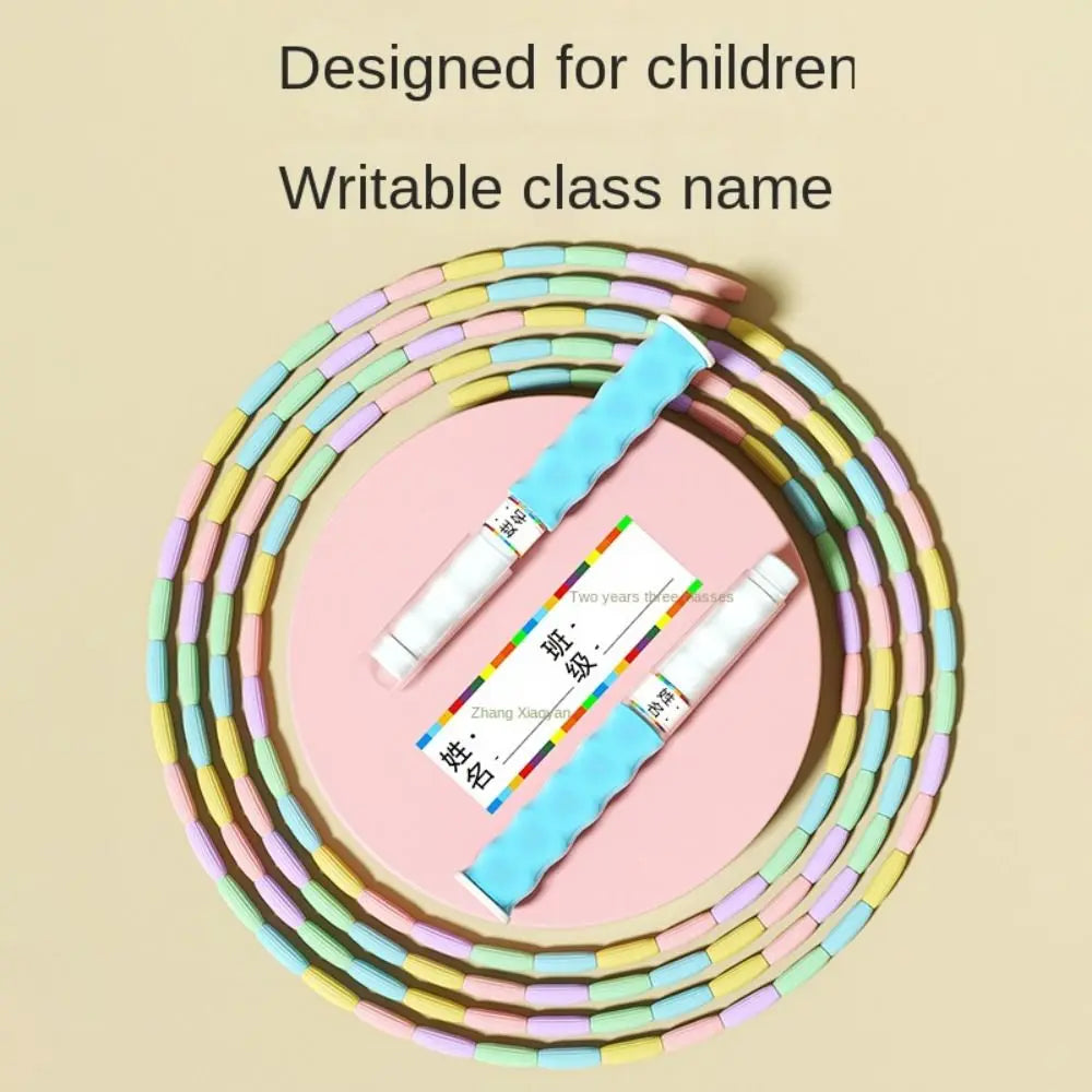 Bamboo Joint Soft Bead Skipping Rope Anti-Skid Solid Color Segmented Fitness Jump Rope Unisex 2.8m Sports Rope Children