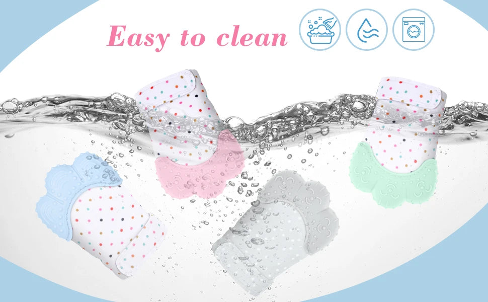 Food grade silicone Gloves Baby Teether Gloves Anti Eating Hand Teething Chewing Prevent Scratches Glove toys Mitten Pain Relief