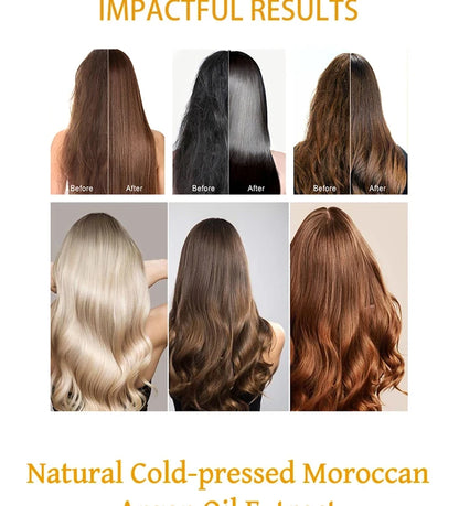 PURC Morocco Set Serum Smoothing Shampoo Conditioner And Repair Hair Mask Anti Dandruff Scalp Anti-Itch Hair Care Products Kit