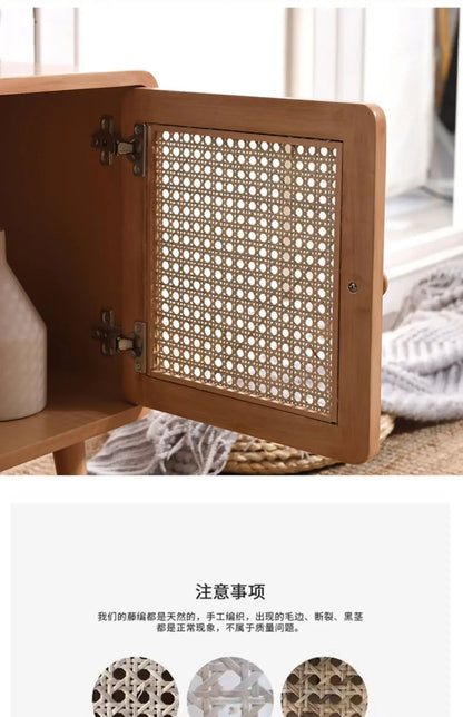 Bedroom Rattan Nightstands Modern Storage Box Organizers Small Space Nightstands Rustic Center Moveis Para Casa Room Decoration