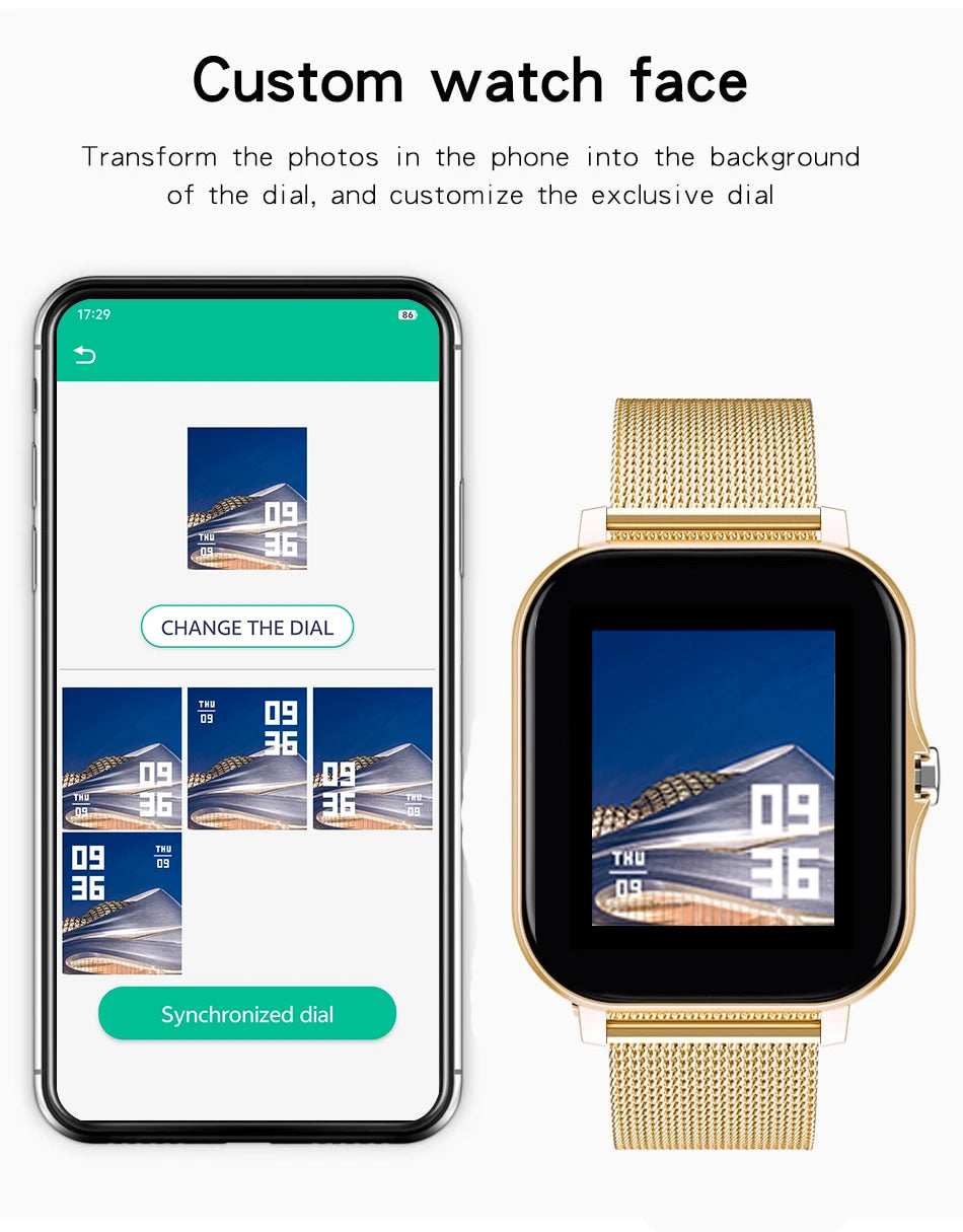 2025 Smartwatch Android Phone 1.44''Inch HD Screen Bluetooth Call Blood Oxygen/Pressure Monitoring Smart Watch Women Men Gift