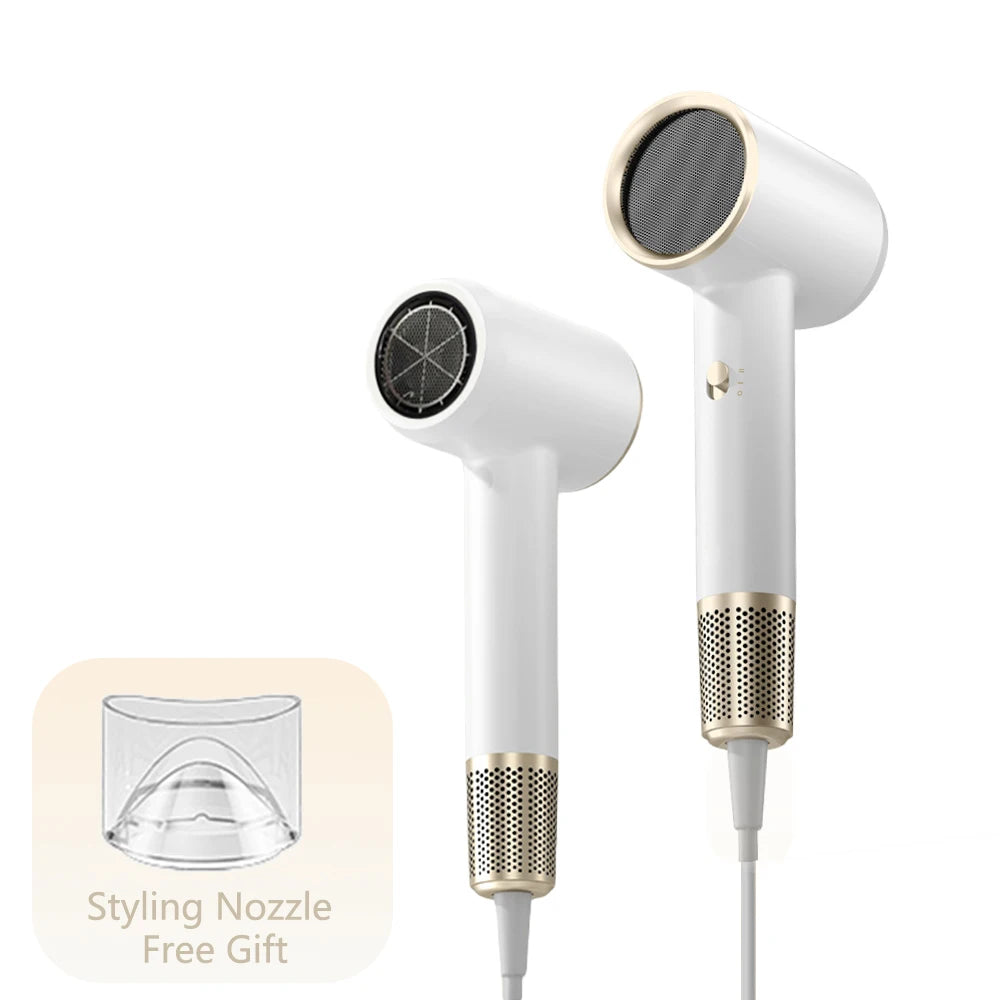 Hair dryer household blue light hot and cold air high power