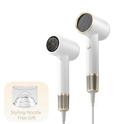 Hair dryer household blue light hot and cold air high power