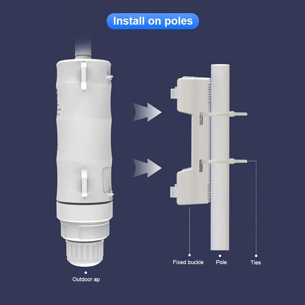 Outdoor wifi extenders Wavlink High Power Repeater Dual Dand 2.4G/5G POE booster 1200mbps Wi-Fi range extender signal amplifier