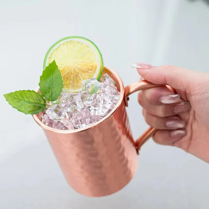 400ml 13oz 100% Copper Moscow Mule Mug Durable Coppery Beer Mugs Coffee Mug Milk Cup Retro Pure Copper Cup Drinkware
