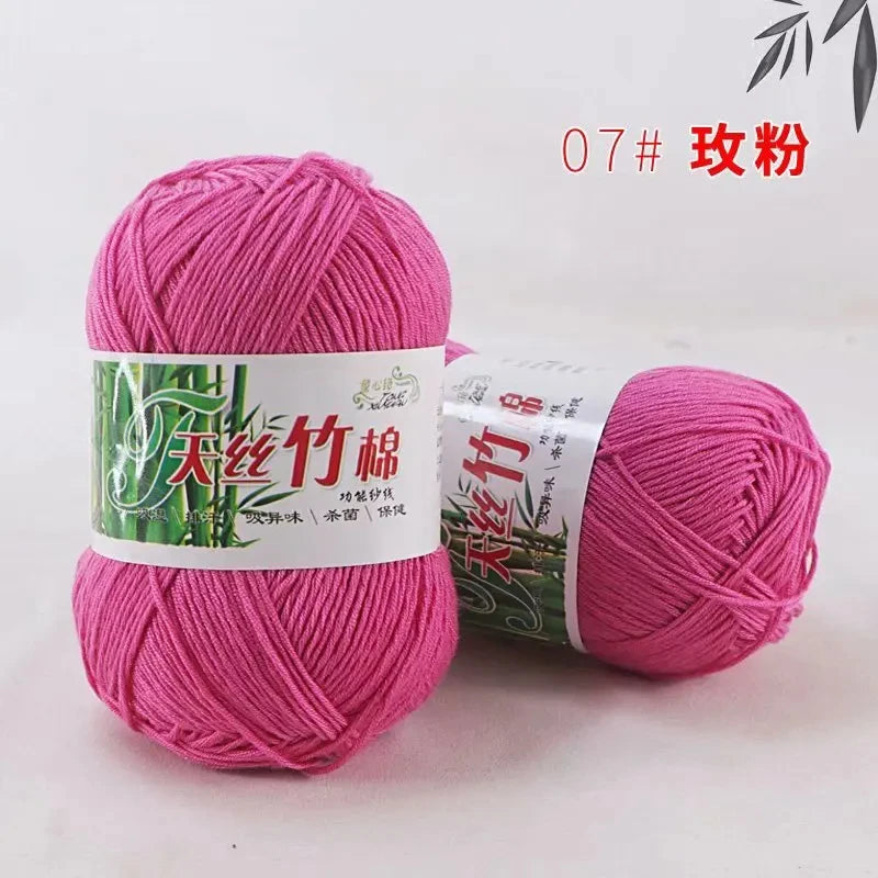 Tiansi Bamboo Cotton Yarn Bamboo Charcoal Cotton Hook Needle Thread Cotton Nitrile Woven Yarn DIY Weaving Material