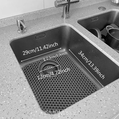 Silicone Sink Mat Sink Protectors for Kitchen Sink, Sink Mat Grid Non-Slip Folding Sink for Bottom of Farmhouse Porcelain Sink