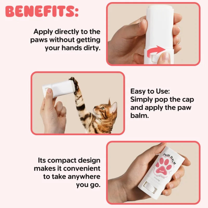 Paw Repair Balm for Dogs Cats Anti Cracking Moisturizing Fast Acting Paw Protection Natural Moisturizing Anti Cracking Formula