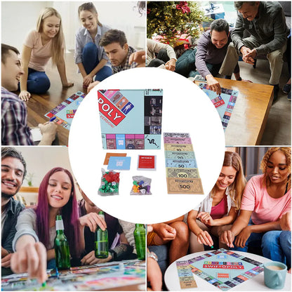 Board Game Fun Party Family Interactive Chess Games Swiftopoly Board Game Adults Fans Interactive Board Gam