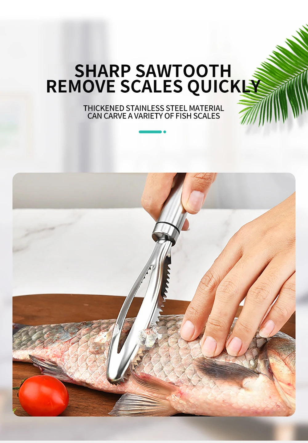 Kitchen accessories Stainles Fish Scales Scraping Graters Fast Remove Fish Cleaning Peeler Scraper Fish bone tweezers tool gadge