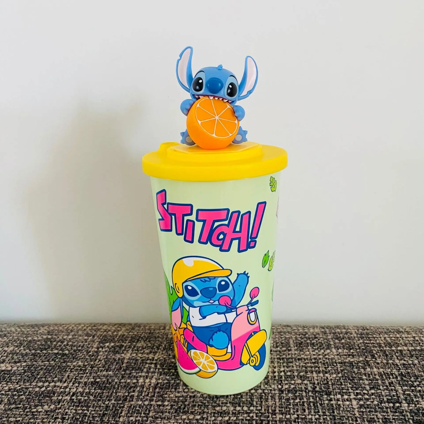 In Stock Stitch Peripheral Water Cup-Shaped Cups Straw Cup-Shaped Buckets Popcorn Buckets Desktop Decoration Children Gift