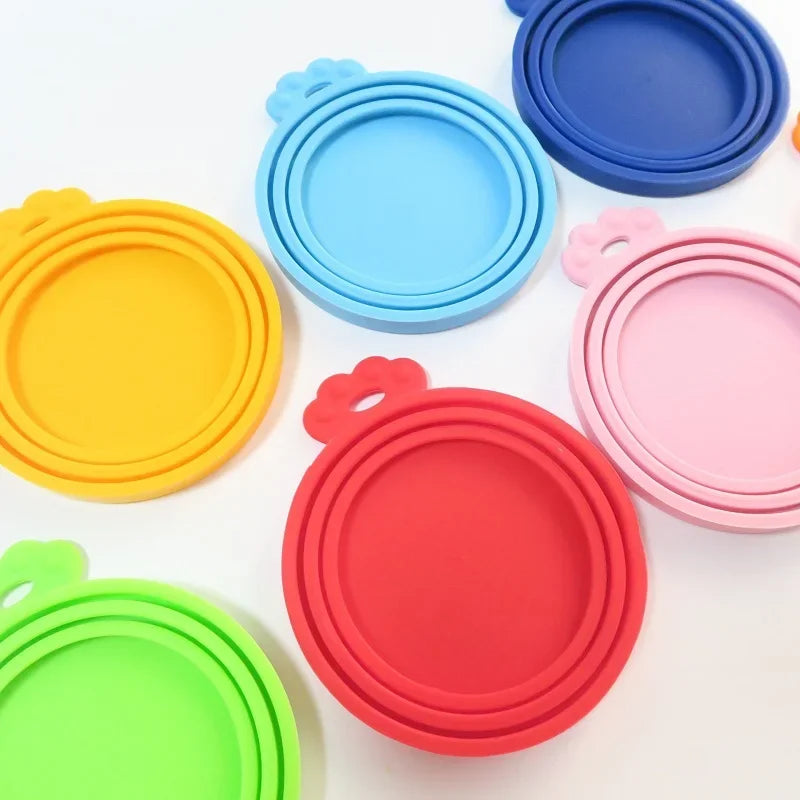 Silicone Canned Lid Sealed Feeders Food Can Lid For Puppy Dog Cat Storage Top Cap Reusable Cover Lid Health Pet Daily Supplies