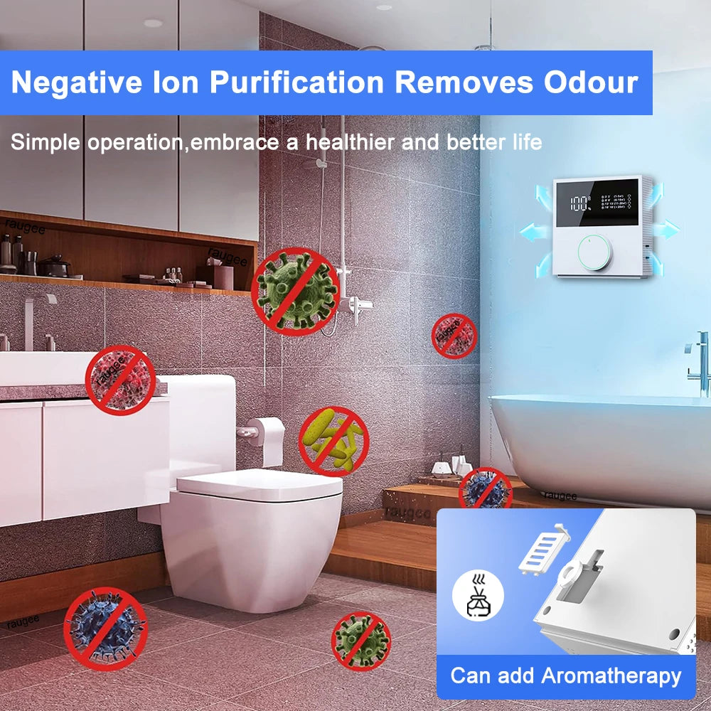 Air Purifier Odor Eliminator Negative Ion Generator Smart Air Freshener USB Rechargeable Portable Air Purifier for Home Toilet