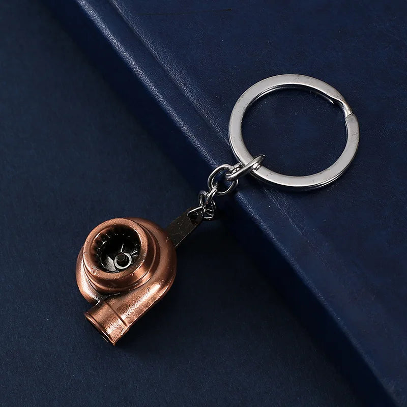 Car Part pendant Mini Turbine Shape Worm Auto Part Car Turbo Keychain