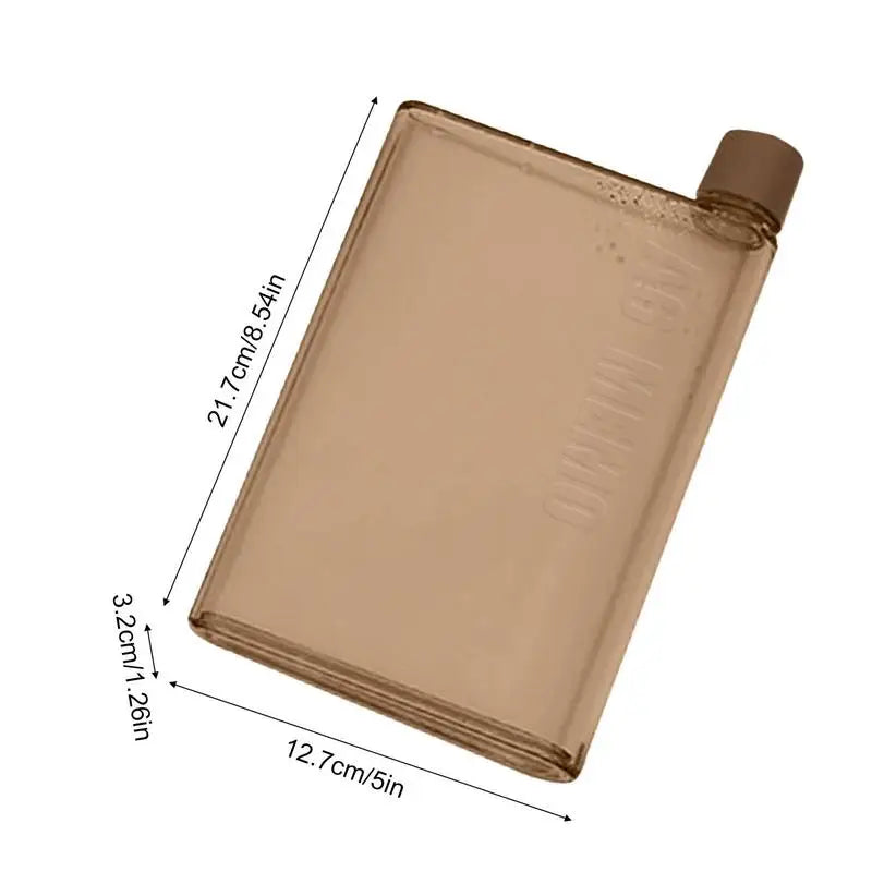 Flat Bottle Portable Stylish Drink Bottle BPA Free Water Bottle 350ml/420ml Book Drink Water Bottle For Sports Travel School