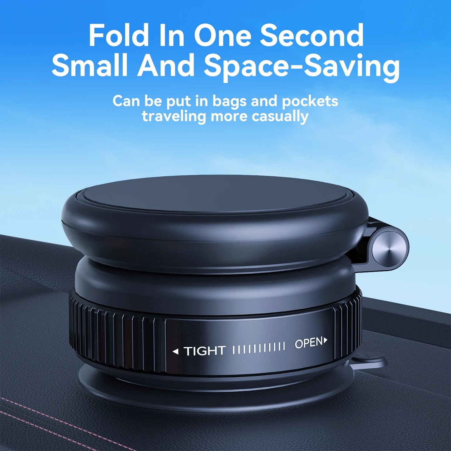 Foldable Magnetic Vacuum Phone Holder, Car Phone Holder Mount, Dashboard Magnetic Phone Holder, for Car, Mirror, Gym, Kitchen