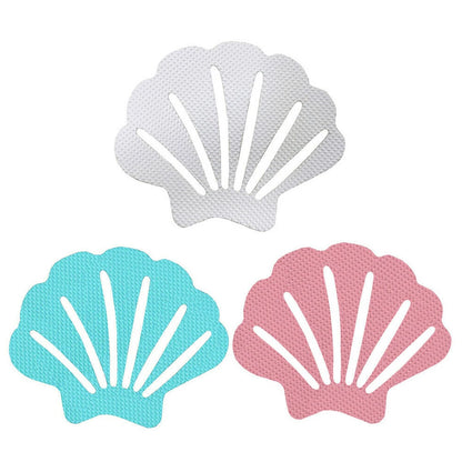 12pcs Shell Shape Anti Slip Stickers Anti Slip Bath Grip Stickers Shower Strips Pad Waterproof Adhesive Floor Safety Tape