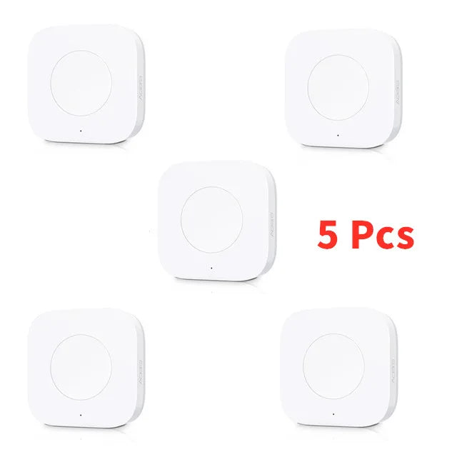 Aqara Mini Wireless Switch Zigbee Connection Versatile 3-way Control Button For Smart Home Devices Compatible With Apple HomeKit