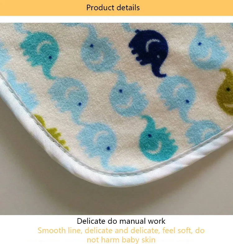 Baby Cartoon Snap Waterproof Bib Super Soft Baby Bib Newborn Crystal Velvet Saliva Towel